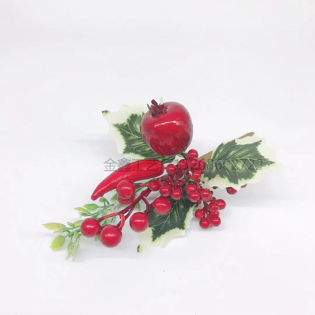 Набор для DIY рождественского венка с ветками сосны, красными ягодами, открыткой и подарочной коробкой