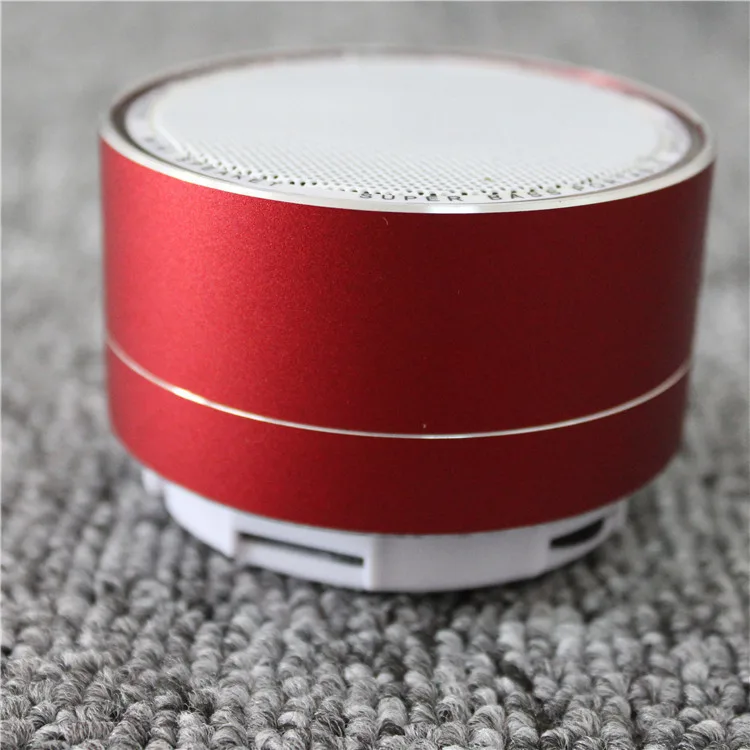 Мини-колонка металлическая Bluetooth с сабвуфером и слотом для карты памяти