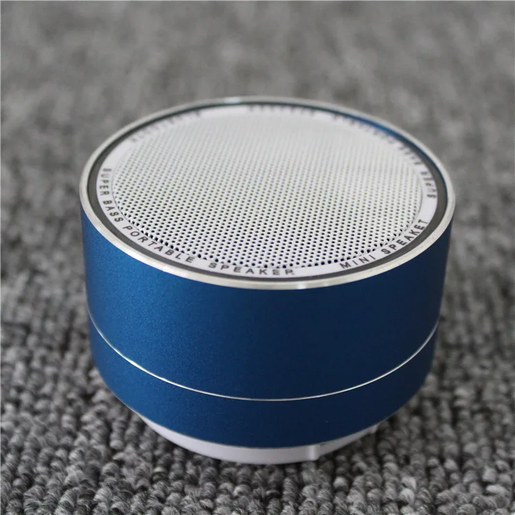 Мини-колонка металлическая Bluetooth с сабвуфером и слотом для карты памяти