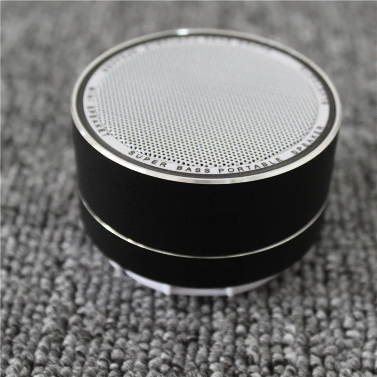 Мини-колонка металлическая Bluetooth с сабвуфером и слотом для карты памяти