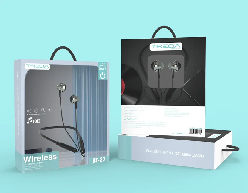 Спортивные беспроводные наушники шейные Bluetooth