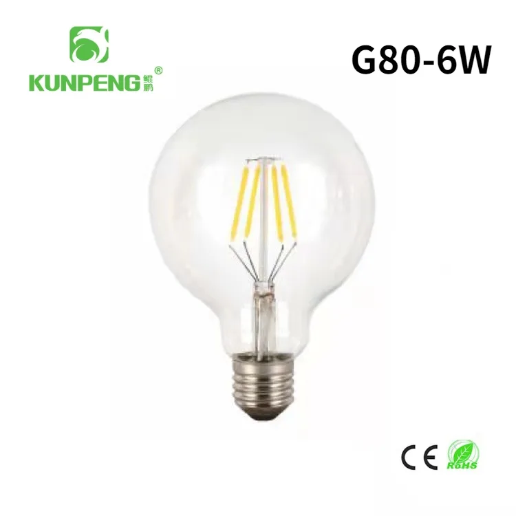 LED-лампа нитевая G80 для декоративной подсветки помещений и улицы