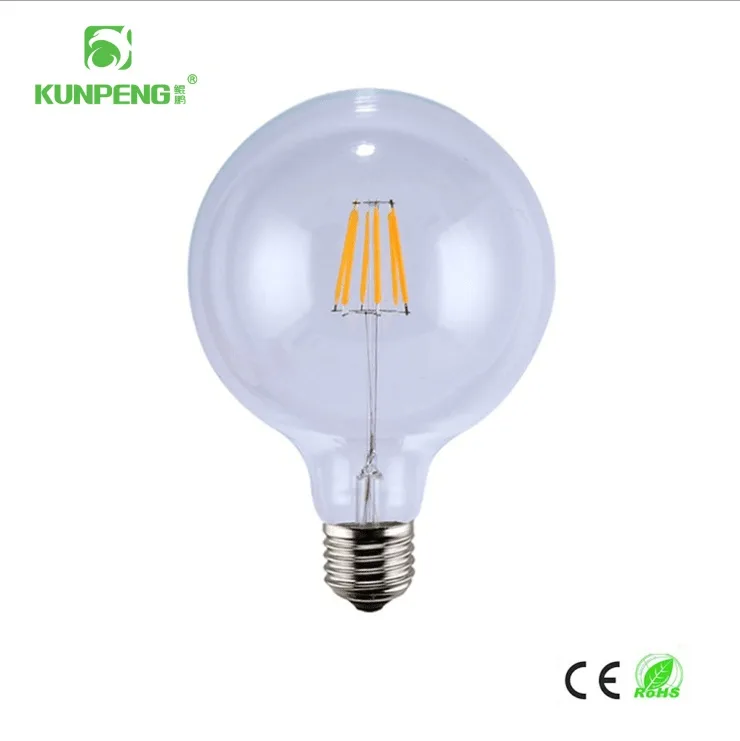LED-лампа G125 с нитью накала, 4/6/8 Вт, для декора и улицы