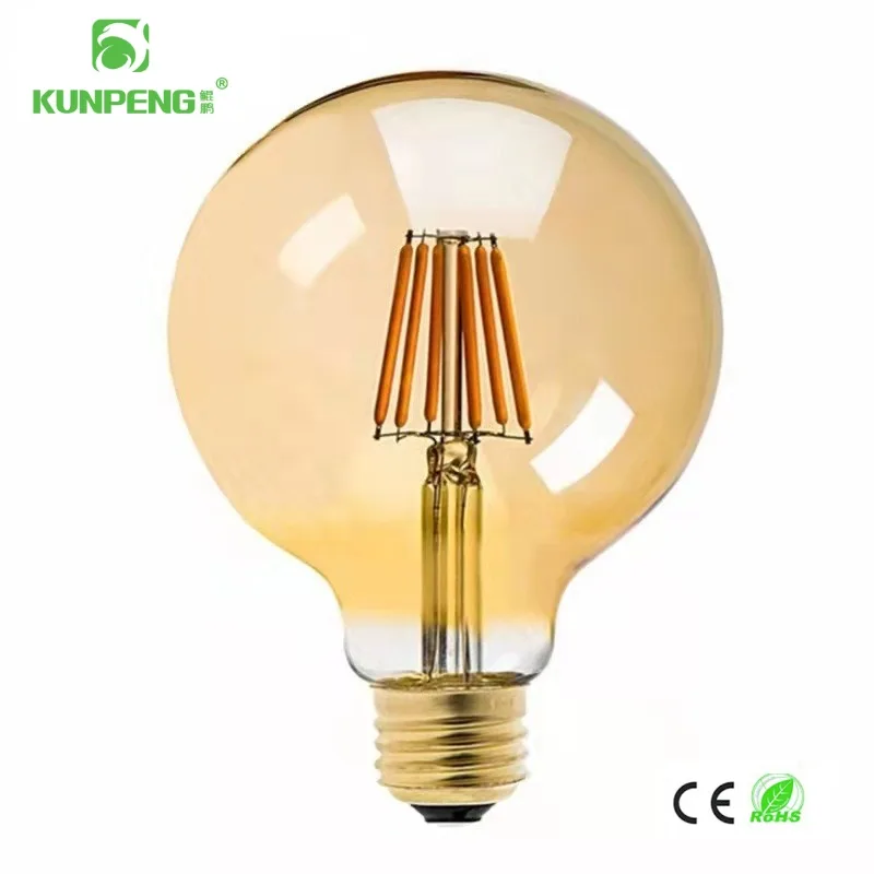 LED-лампа G125 с нитью накала, 4/6/8 Вт, для декора и улицы