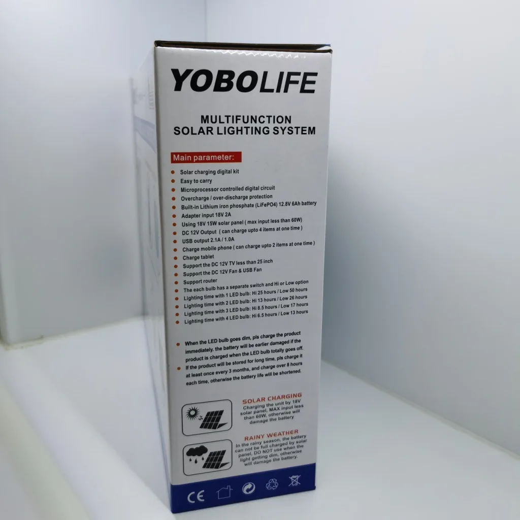 Солнечный фонарь YOBOLIFE 12 В постоянного тока