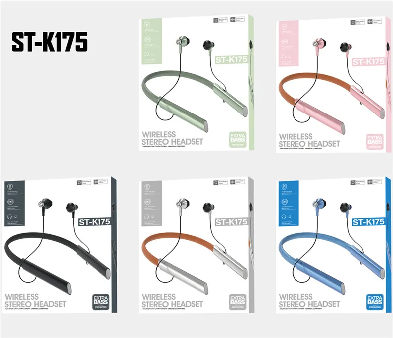 Беспроводные Bluetooth-наушники-ожерелье для бега и спорта