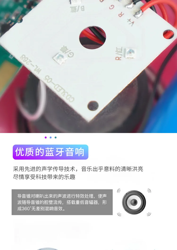 Bluetooth-колонка с рождественской проекцией и LED-подсветкой, «кристальный шар»