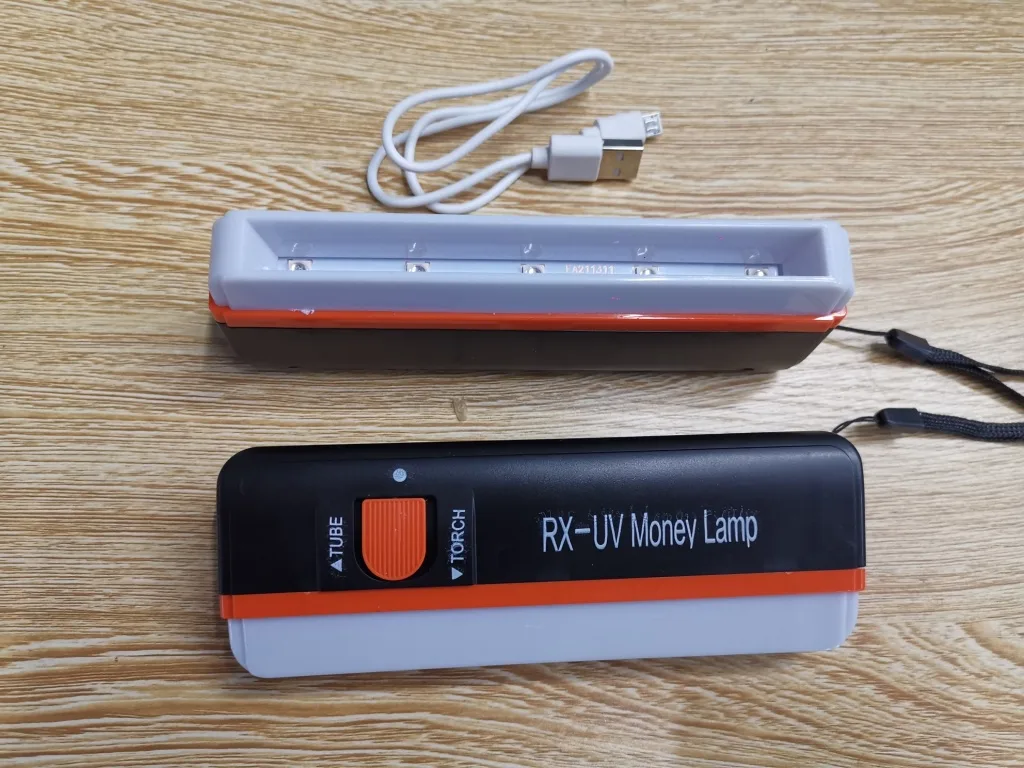 Портативный LED-фонарик для проверки банкнот, USB-зарядка