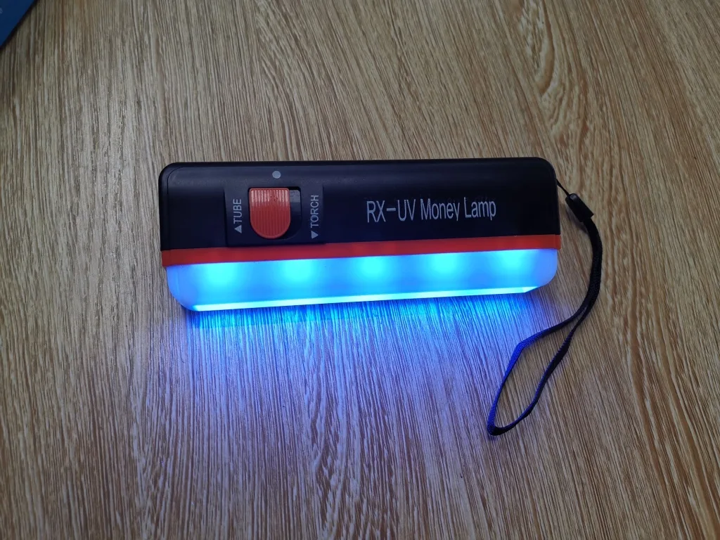 Портативный LED-фонарик для проверки банкнот, USB-зарядка