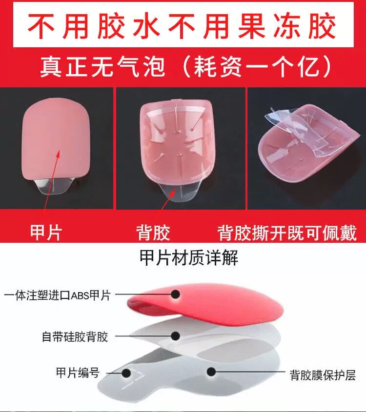Накладные ногти матовые съёмные, 30 шт.