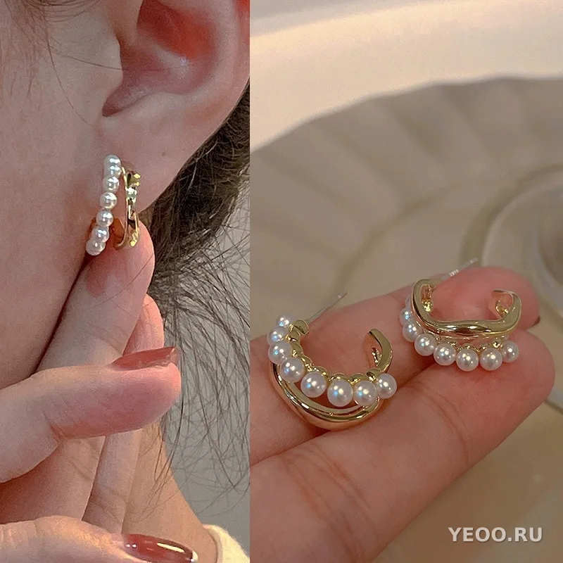 Сережки-подвески цветочные с кисточками на серебряной основе