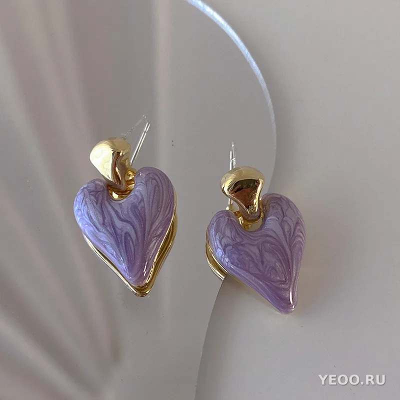Сережки-подвески цветочные с кисточками на серебряной основе
