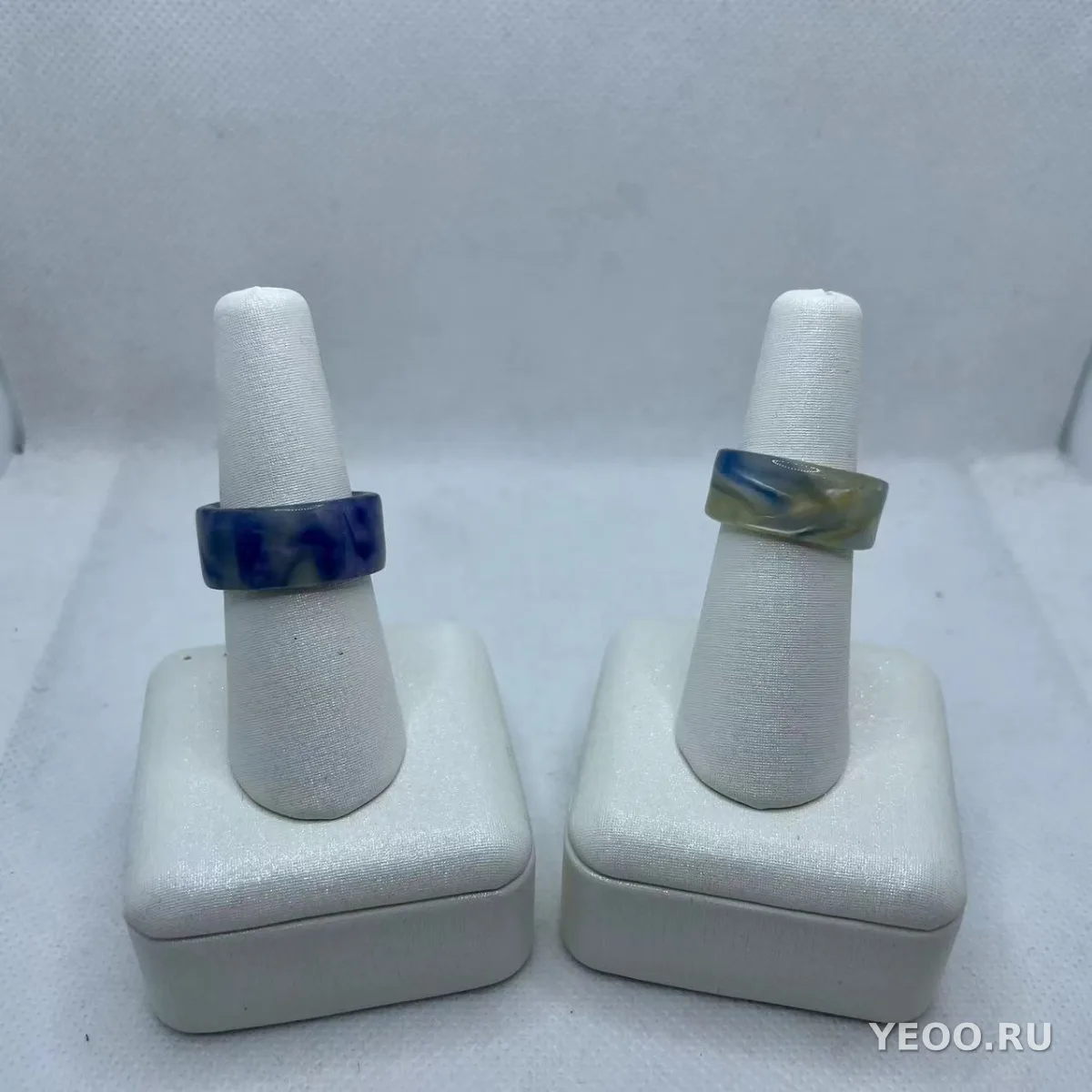 Кольцо винтажное со стразами, цветное, парное, массивное, подарочное, оптом