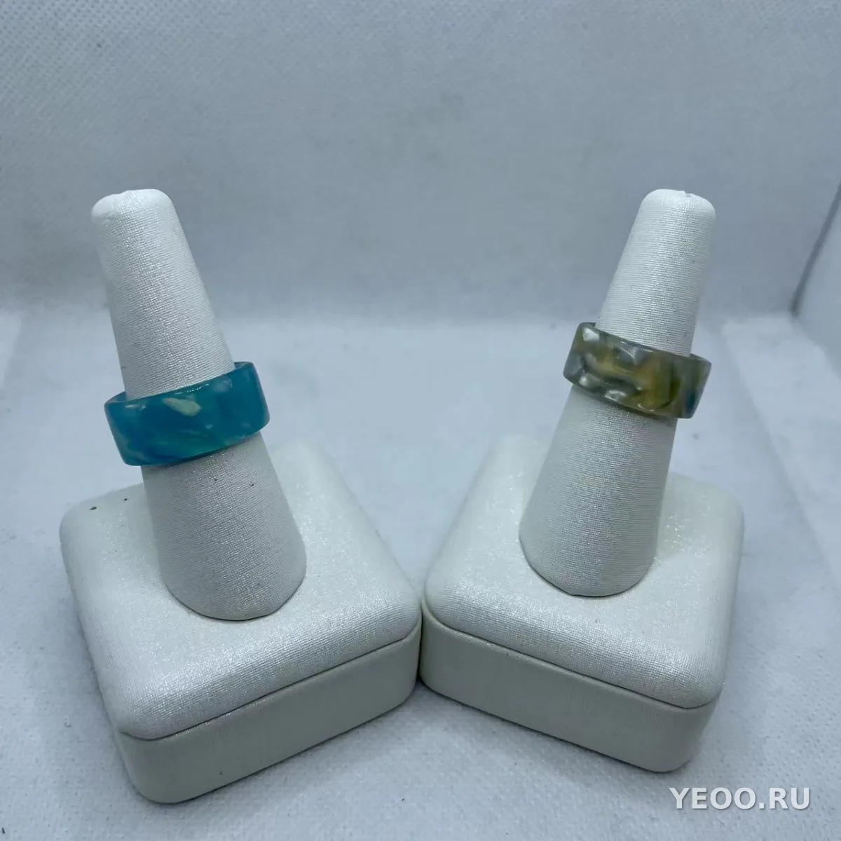 Кольцо винтажное со стразами, цветное, парное, массивное, подарочное, оптом