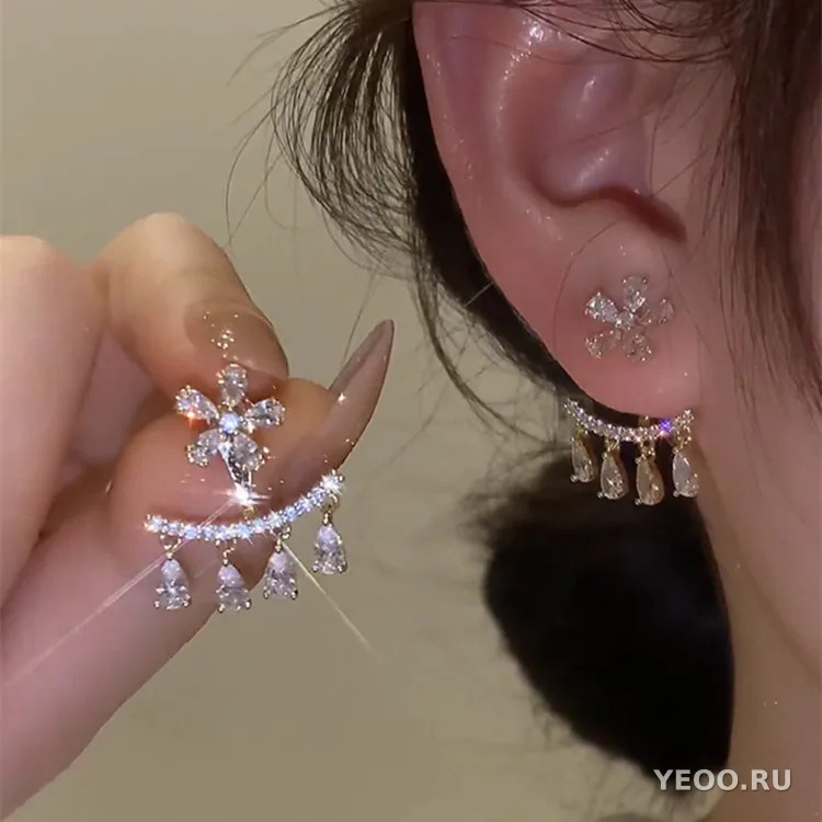 Сережки-гвоздики в стиле Шанель с жемчугом, легкий люкс, средневековый дизайн