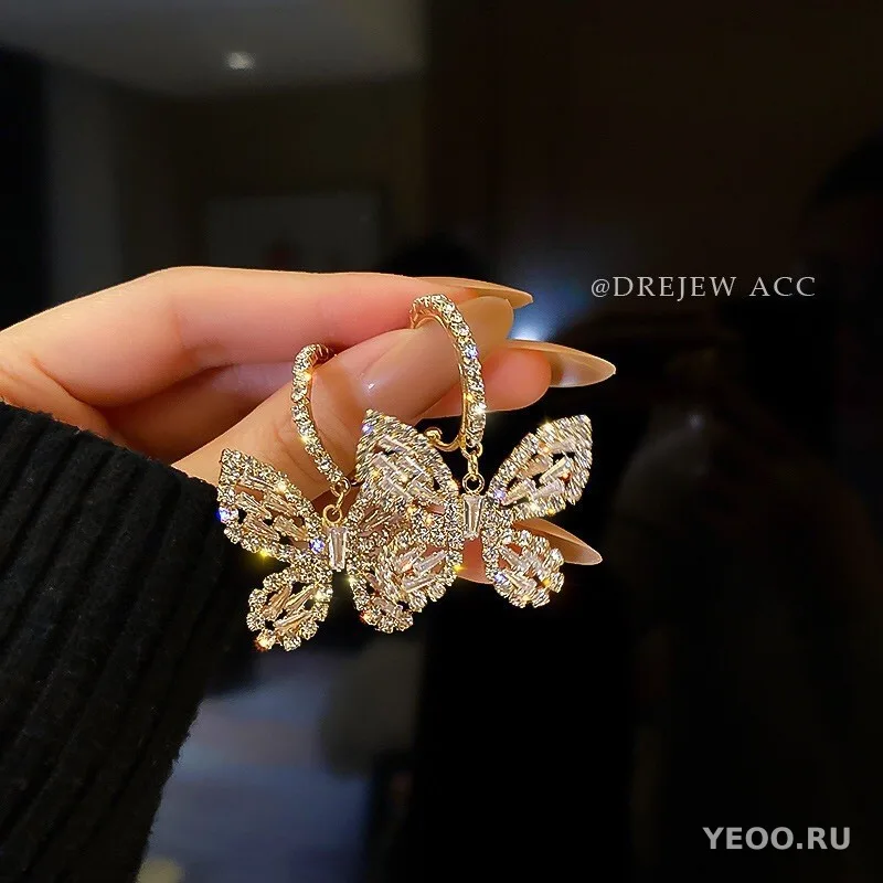 Длинные сережки-подвески с жемчугом в корейском стиле, универсальные
