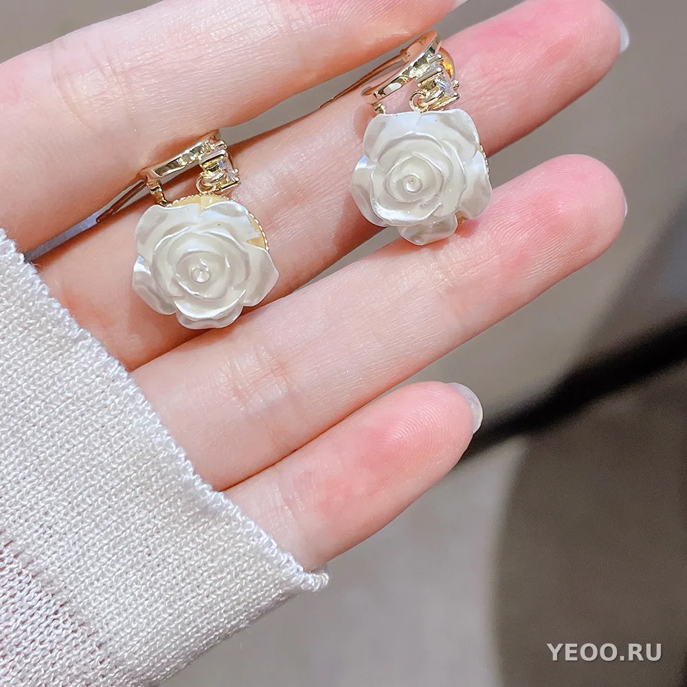 Длинные сережки-подвески с жемчугом в корейском стиле, универсальные