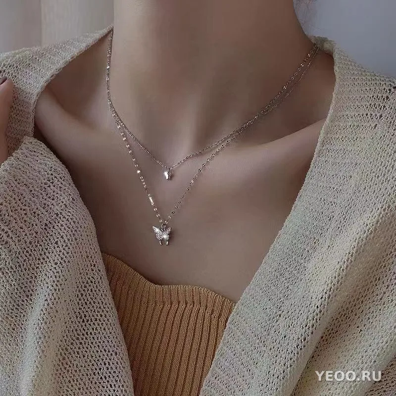 Серебряное ожерелье с имитацией жемчуга, цепочка-ключ, 41–50 см