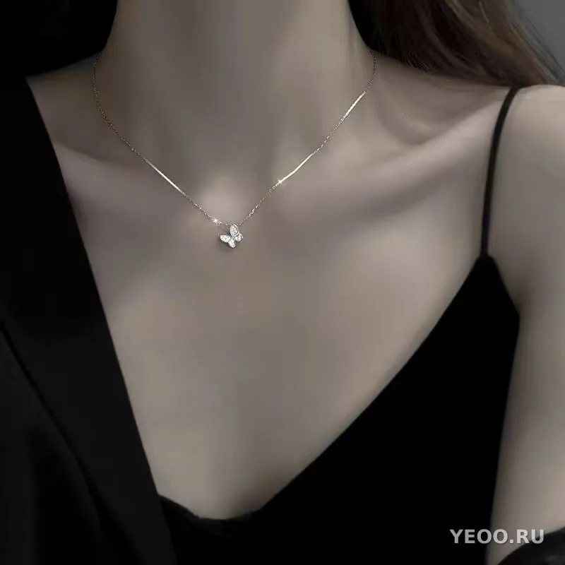 Серебряное ожерелье с имитацией жемчуга, цепочка-ключ, 41–50 см
