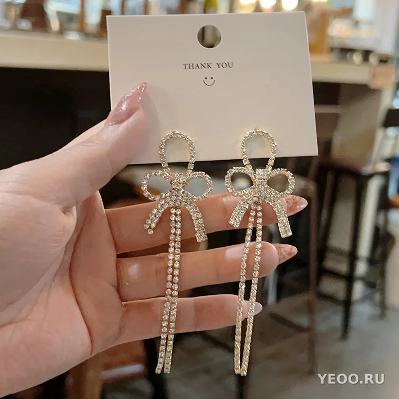 Длинные серьги-подвески с жемчугом в корейском стиле, с кисточками