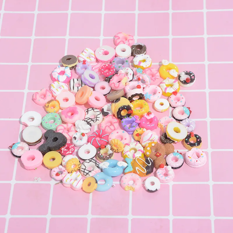 Элементы из смолы для DIY: пирожные, мороженое, пончики, декор для чехлов