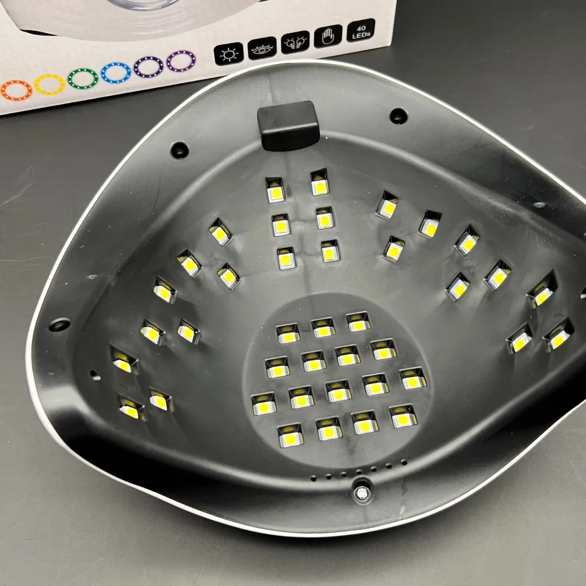 LED-лампа для сушки гель-лака 108 Вт с датчиком и бегущими огнями
