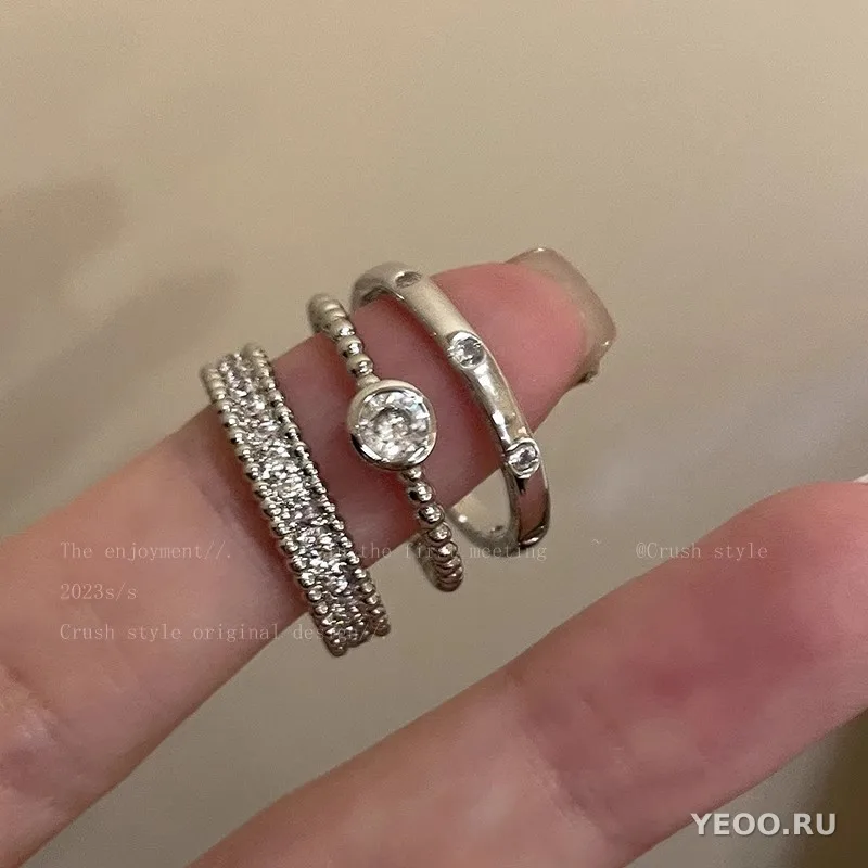 Кольцо женское с кошачьим глазом и звездой, контрастные цвета, для указательного пальца