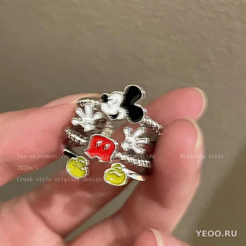 Кольцо женское с кошачьим глазом и звездой, контрастные цвета, для указательного пальца