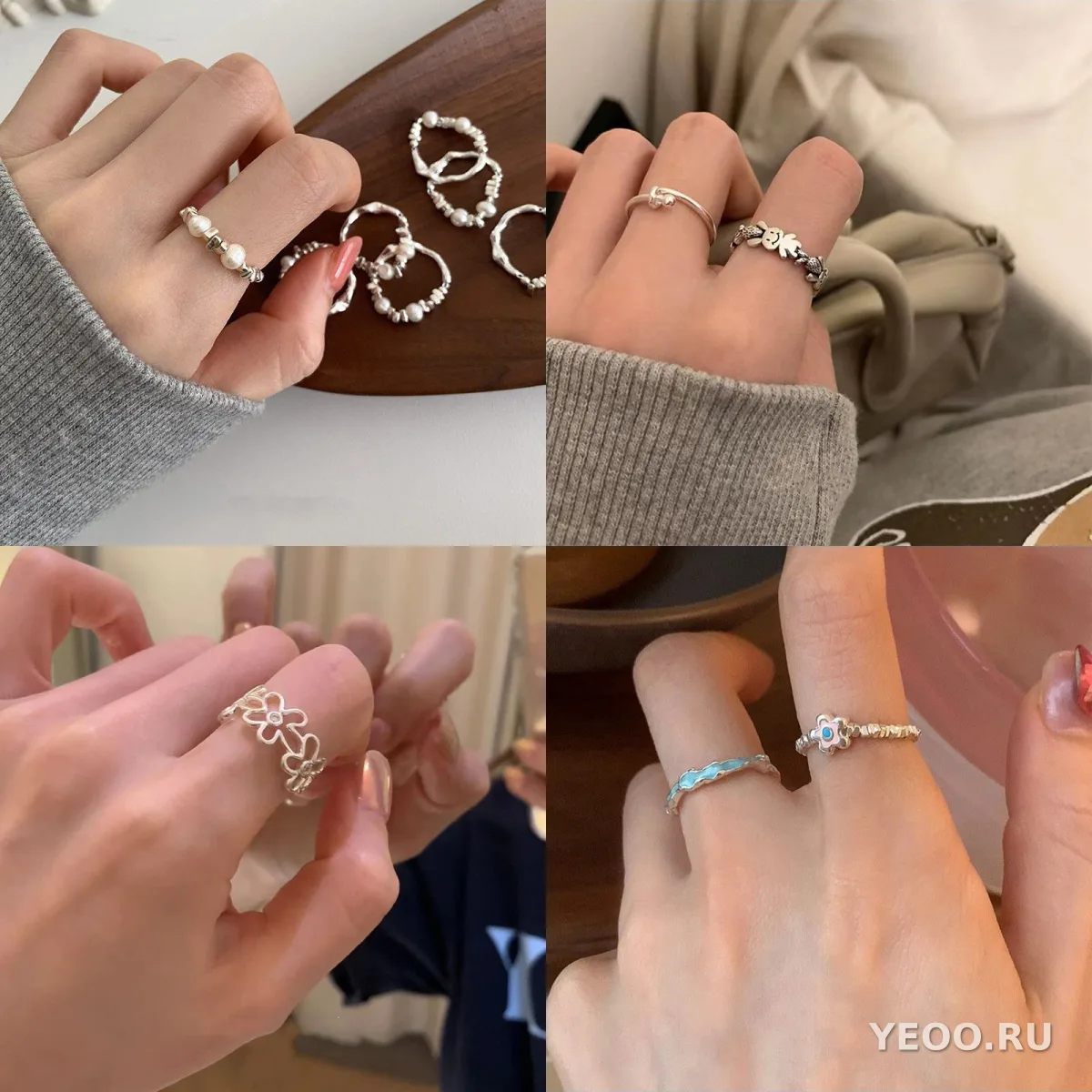 Кольцо с жемчужиной и улыбающимся смайлом, гладкая шинка, женское, не тускнеет