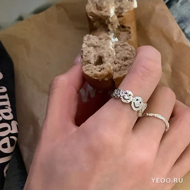 Кольцо с жемчужиной и улыбающимся смайлом, гладкая шинка, женское, не тускнеет