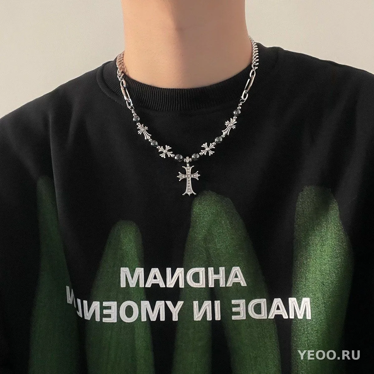 Ожерелье-свитерная цепочка из титановой стали, мужское и женское, 50–60 см