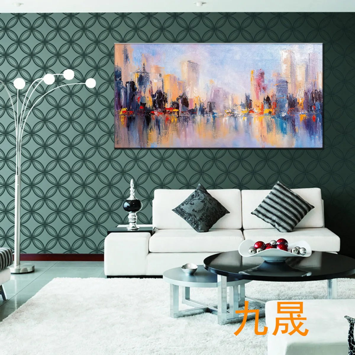 Картина с бегущими лошадьми, масляная живопись, 60×120 и 70×140 см