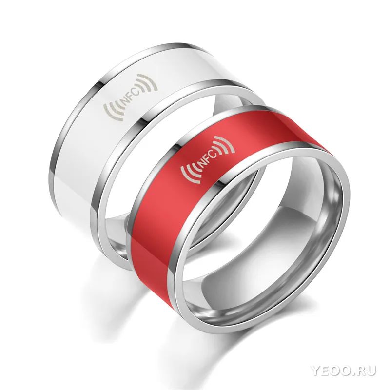 Умное кольцо из нержавеющей стали с NFC, носимое устройство