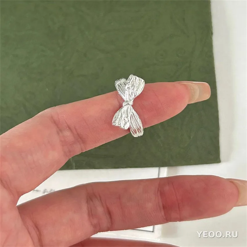 Серебряное кольцо 925 пробы, простой дизайн, без покрытия