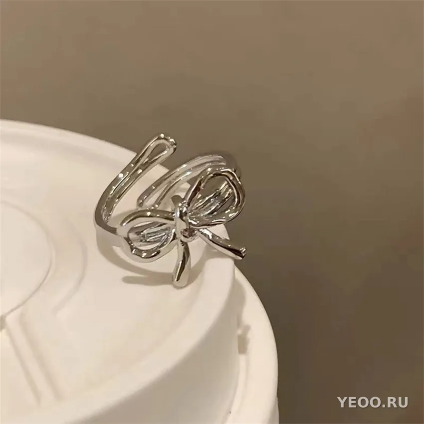 Серебряное кольцо 925 пробы, простой дизайн, без покрытия