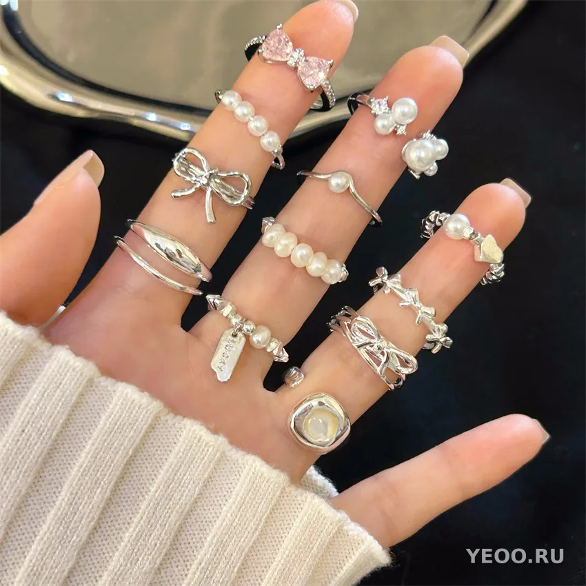 Серебряное кольцо 925 пробы, простой дизайн, без покрытия