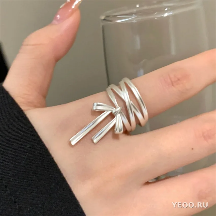 Серебряное кольцо 925 пробы, простой дизайн, без покрытия