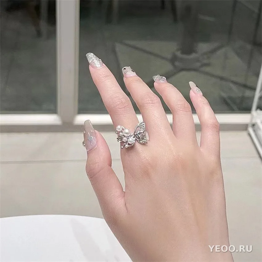Серебряное кольцо 925 пробы, простой дизайн, без покрытия