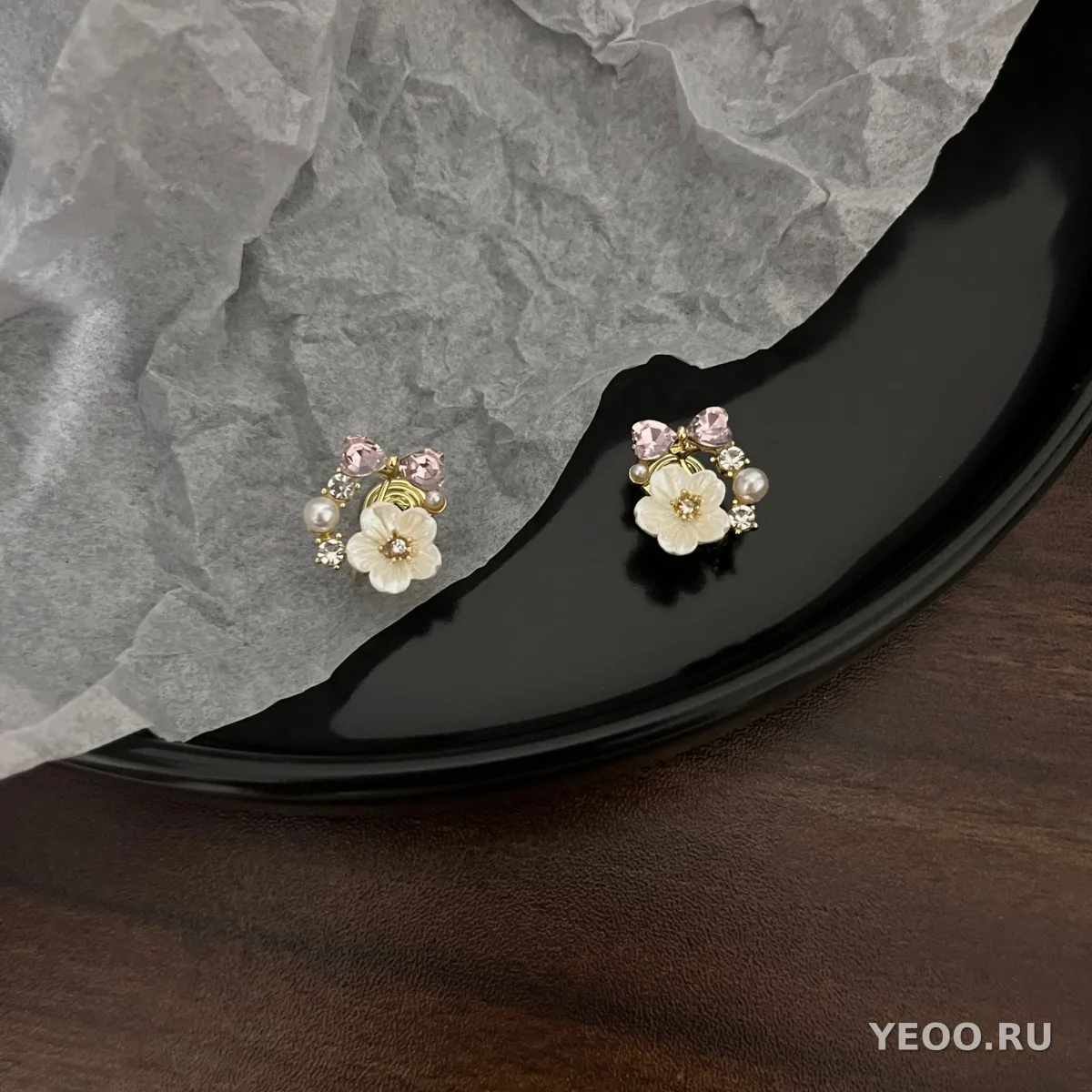 Серьги-клипсы без прокола с жемчугом, французский стиль, для женщин