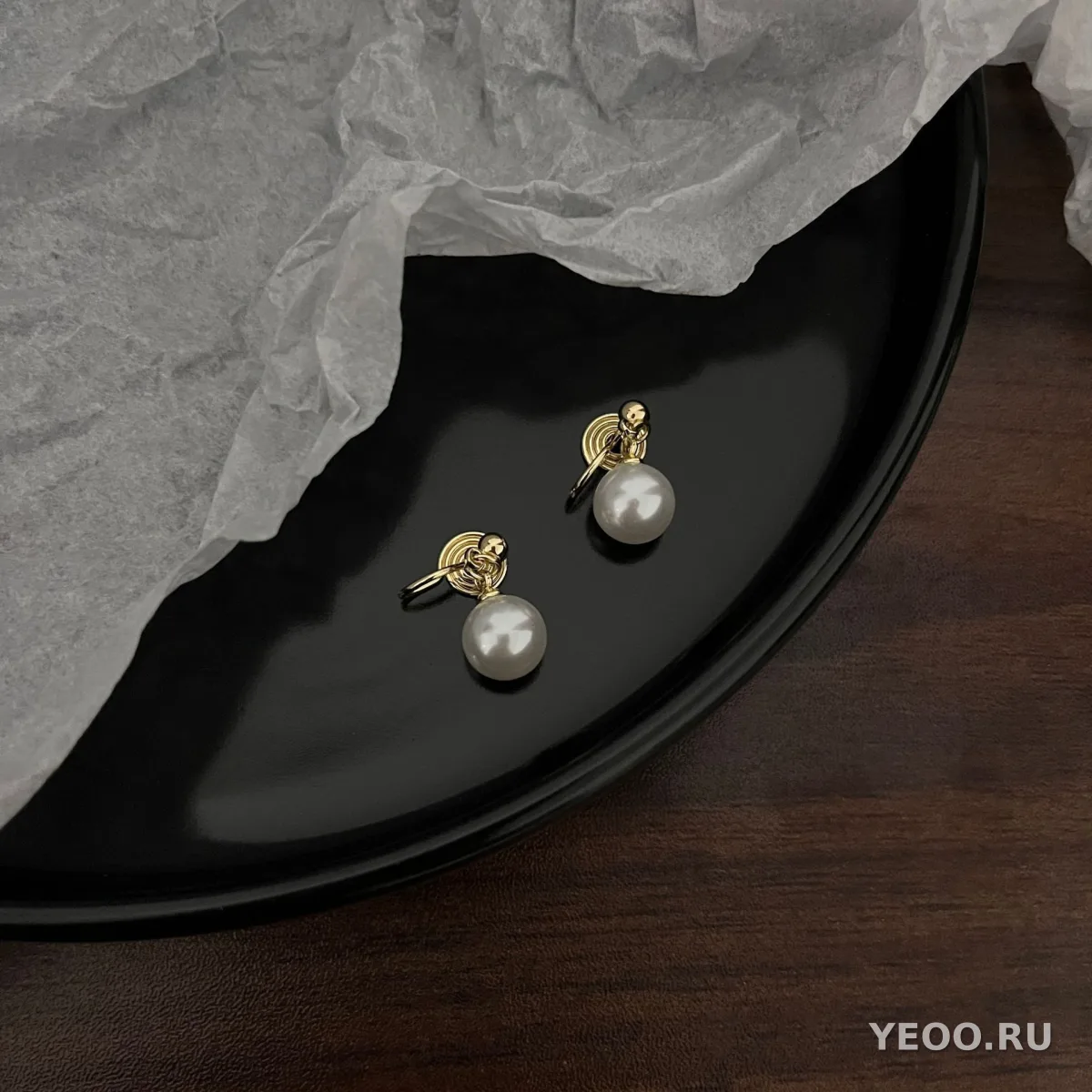 Серьги-клипсы без прокола с жемчугом, французский стиль, для женщин