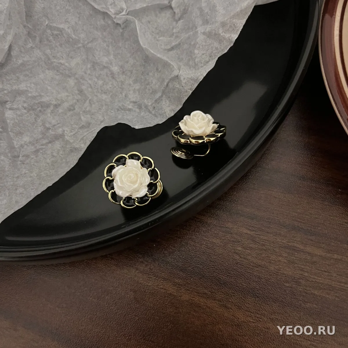 Серьги-клипсы без прокола с жемчугом, французский стиль, для женщин