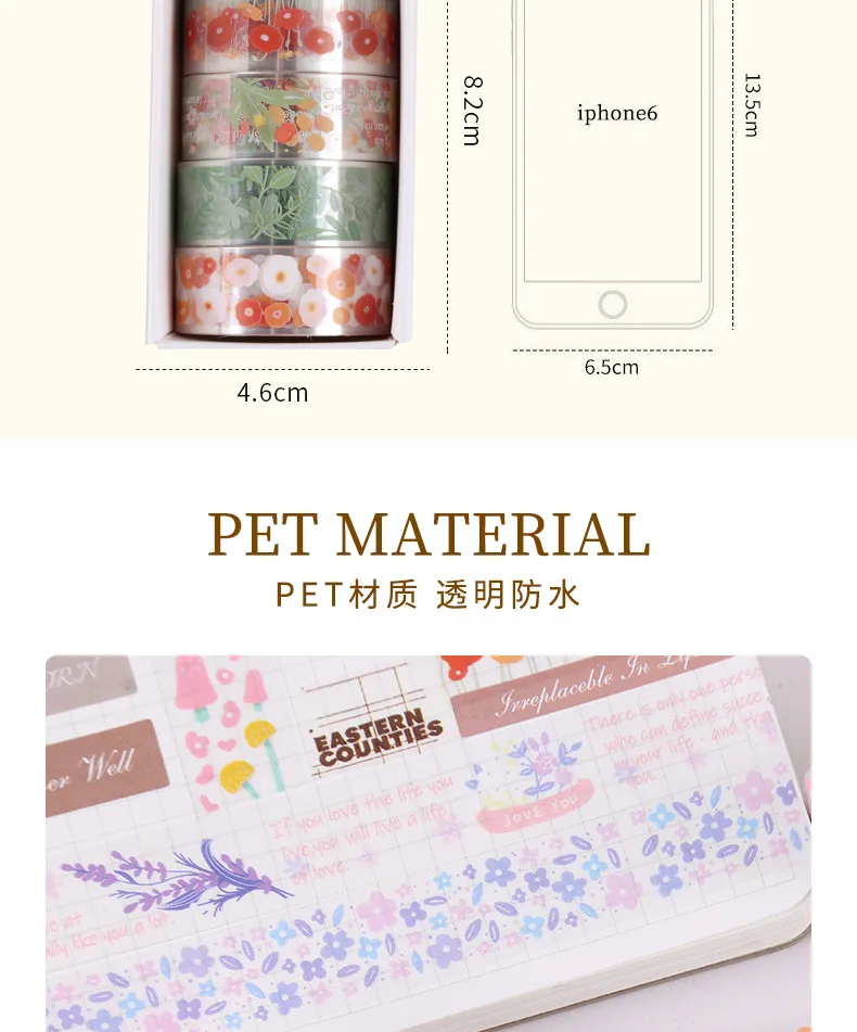 Прозрачные PET-наклейки для скрапбукинга и планирования