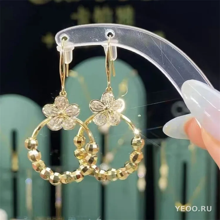 Серьги-гвоздики и подвески из серебра 925 пробы с кристаллами, длинные с кисточками, универсальные