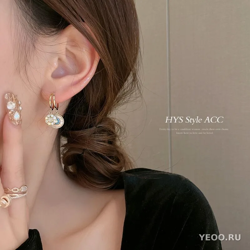 Серьги-гвоздики с бабочкой и жемчугом, в стиле кэнди-лес