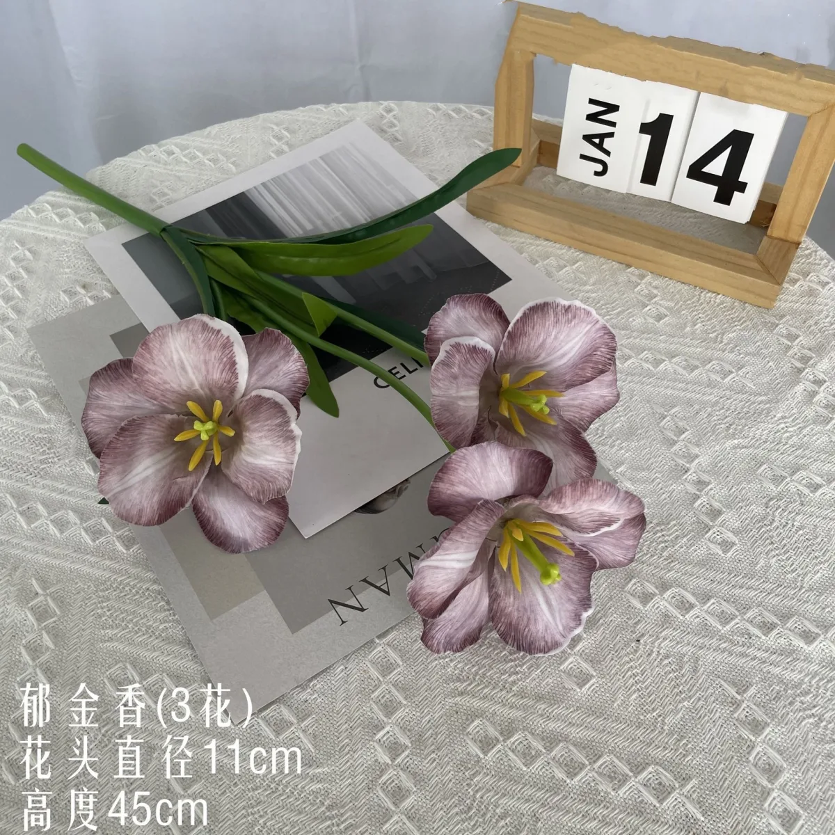 Искусственные тюльпаны 3D-печати, раскрывающиеся, для декора