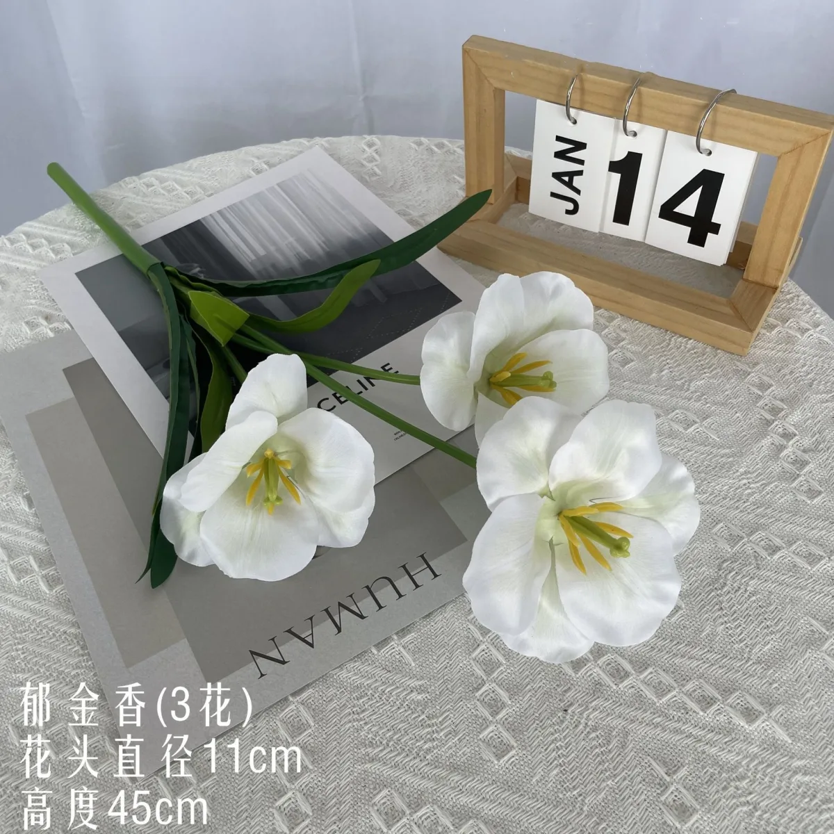 Искусственные тюльпаны 3D-печати, раскрывающиеся, для декора
