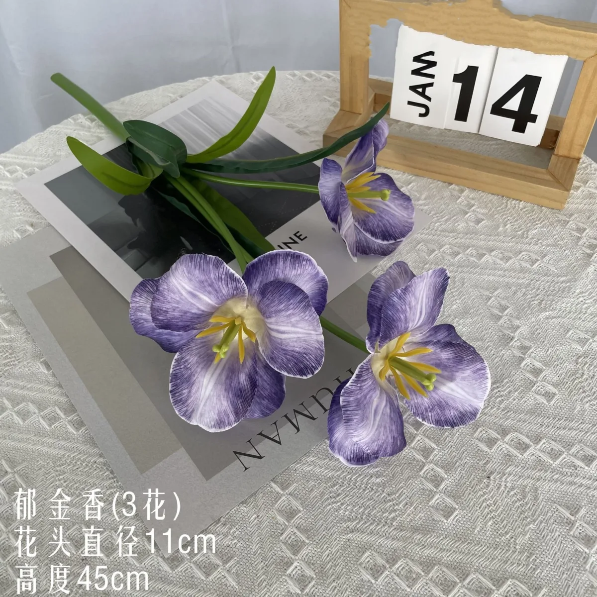 Искусственные тюльпаны 3D-печати, раскрывающиеся, для декора