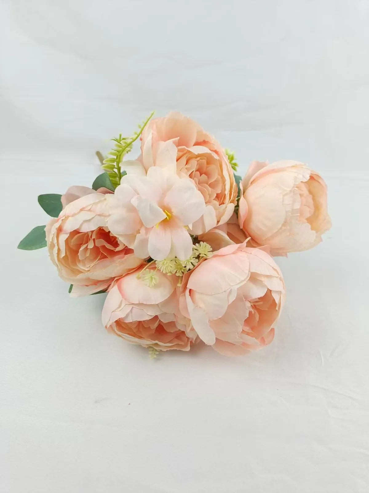 Искусственные розы из ткани, 7 головок, для декора и DIY