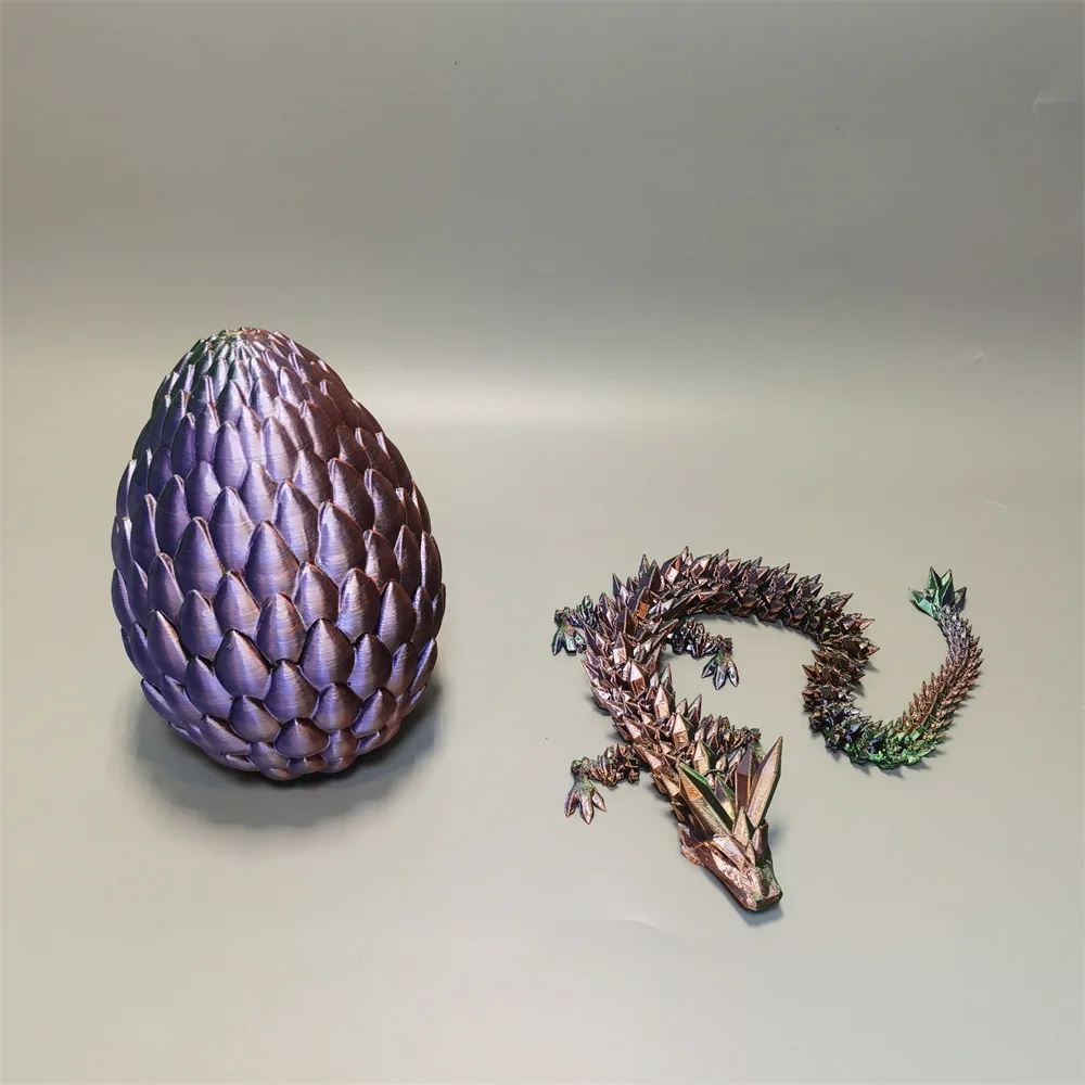 3D-печать: фигурка дракона из PLA-пластика, декоративное яйцо