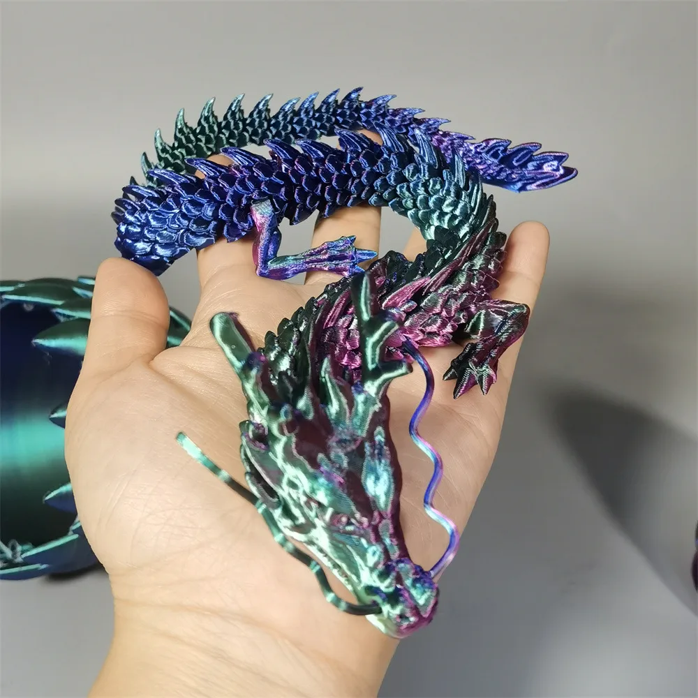3D-печать: фигурка дракона из PLA-пластика, декоративное яйцо